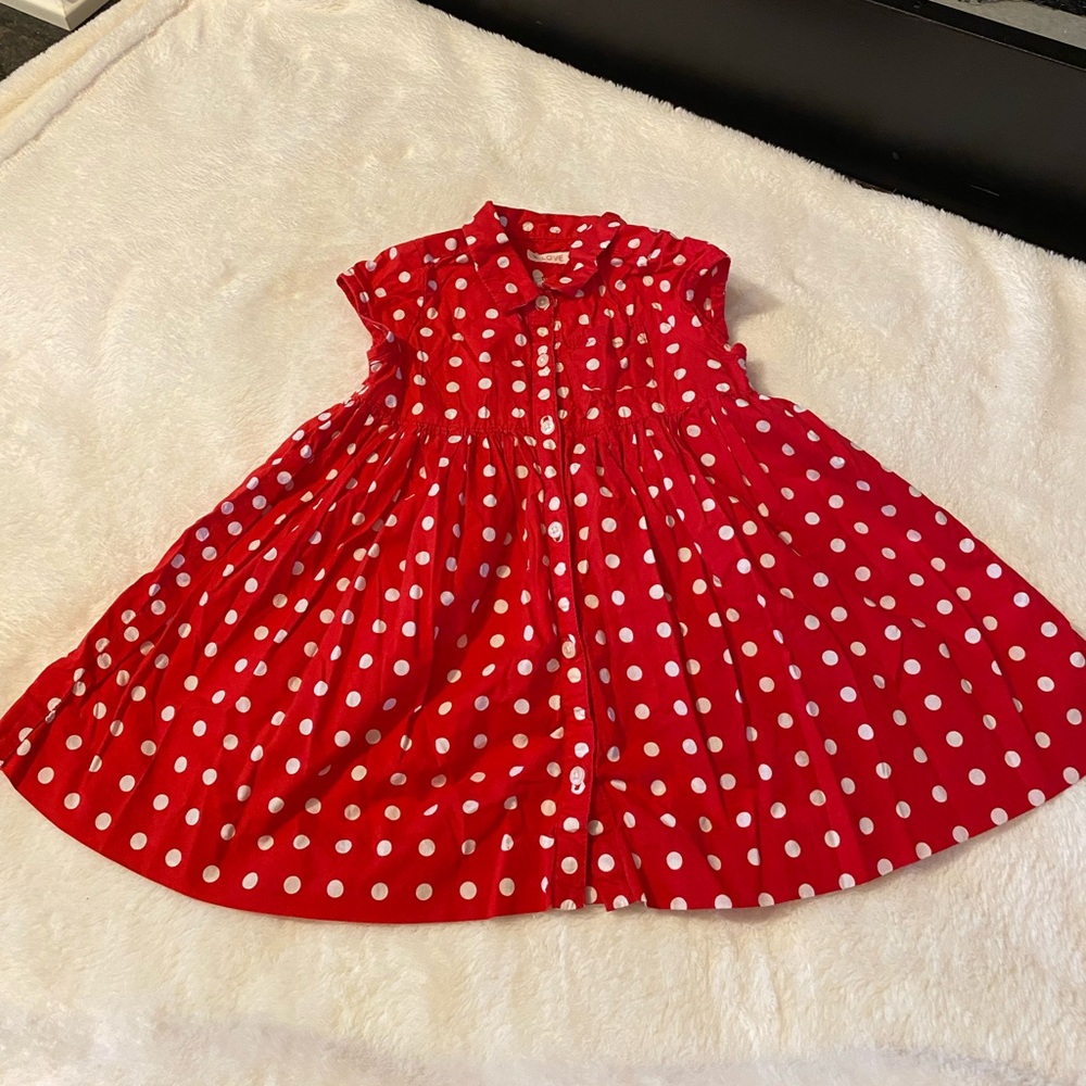 Gap Girl Red Dots Dress size 6-12m